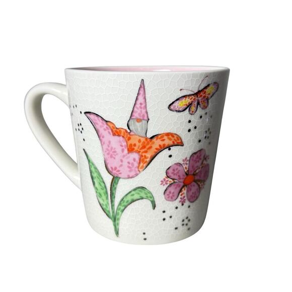 Seeds and Sunshine Floral Mosaic Pattern Coffee Mug Cup - Picture 1 of 9